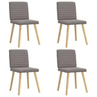 Dining chairs 4 pcs swivel fabric taupe
