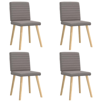 Eetkamerstoelen 4 st draaibaar stof taupe