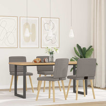 Eetkamerstoelen 4 st draaibaar stof taupe