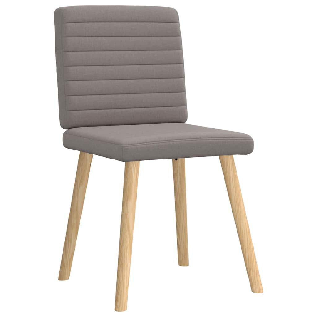 Eetkamerstoelen 4 st draaibaar stof taupe