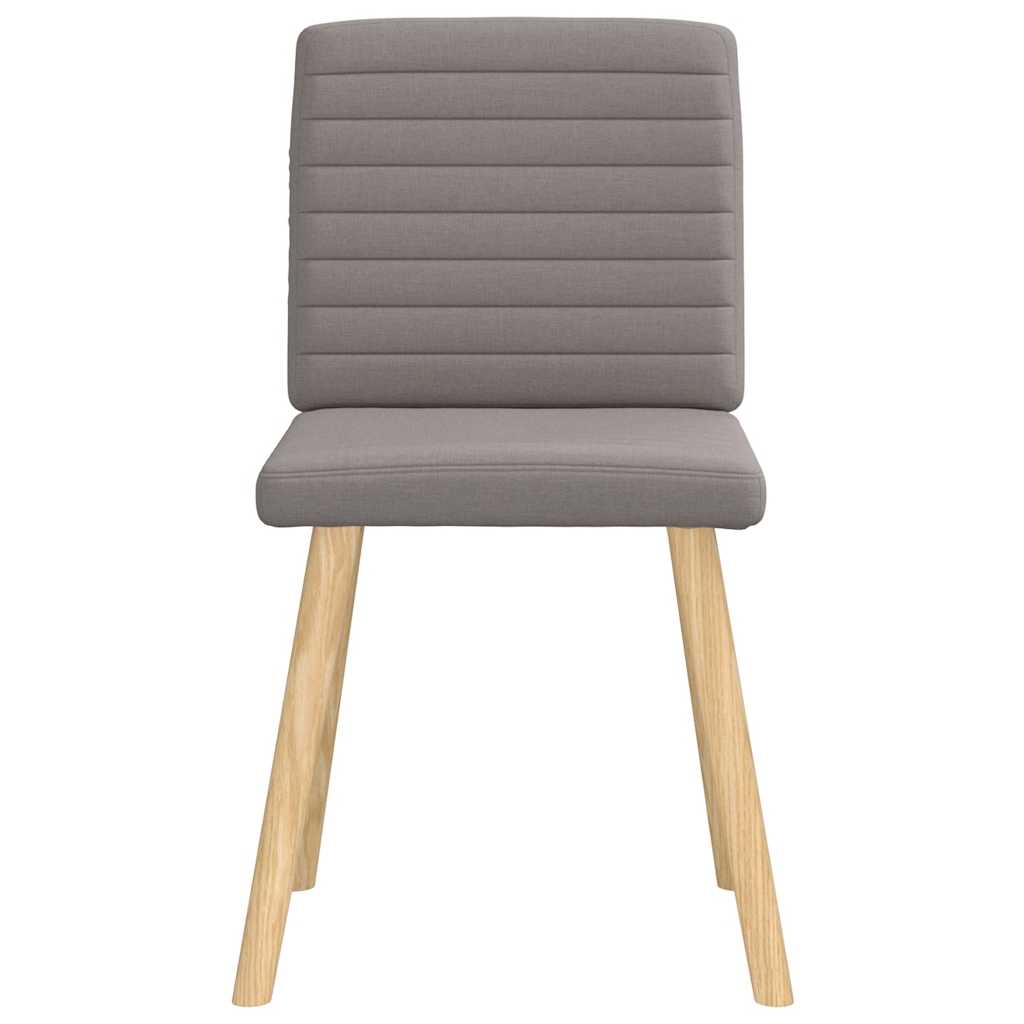Eetkamerstoelen 4 st draaibaar stof taupe