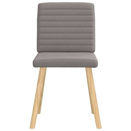 Eetkamerstoelen 4 st draaibaar stof taupe