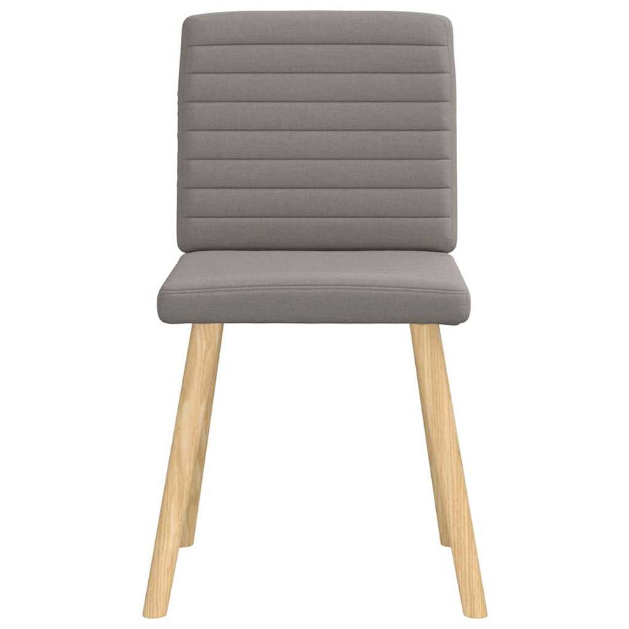 Eetkamerstoelen 4 st draaibaar stof taupe