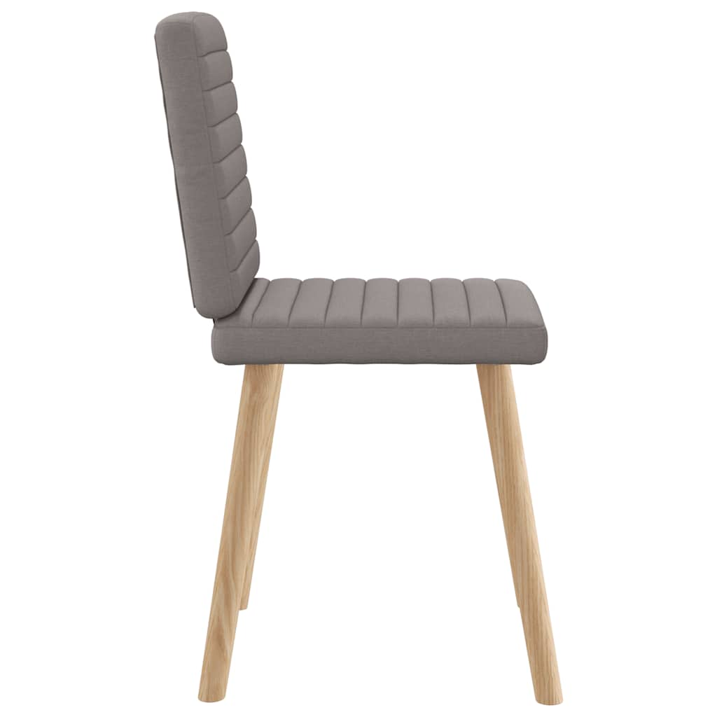 Eetkamerstoelen 4 st draaibaar stof taupe