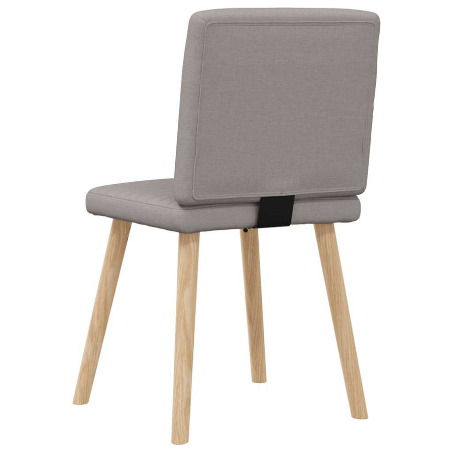 Eetkamerstoelen 4 st draaibaar stof taupe