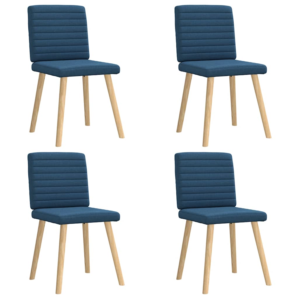 Eetkamerstoelen 4 st stof blauw