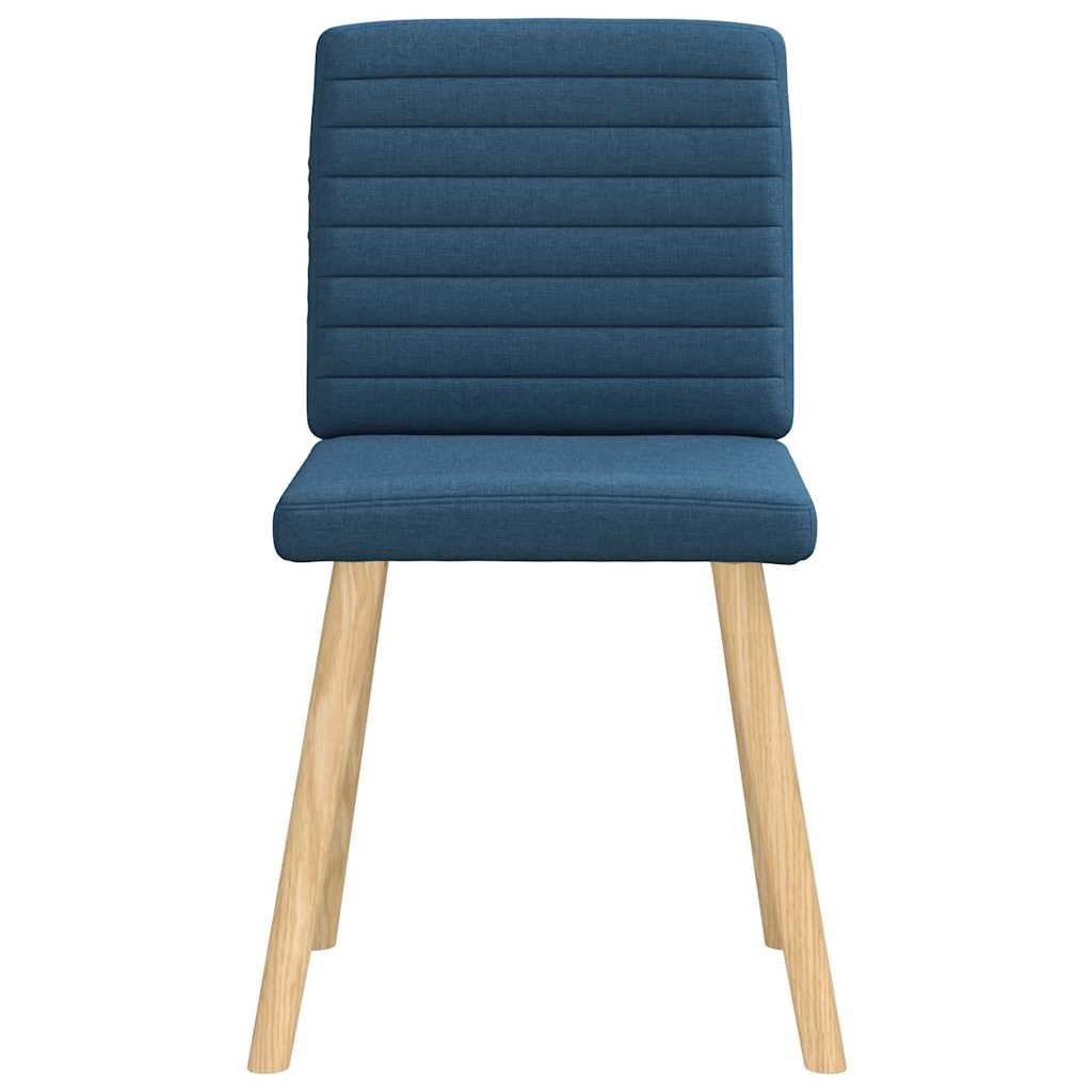 Eetkamerstoelen 4 st stof blauw