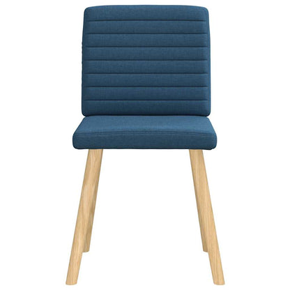 Eetkamerstoelen 4 st stof blauw