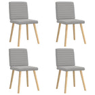 Dining chairs 4 pcs fabric cloud gray