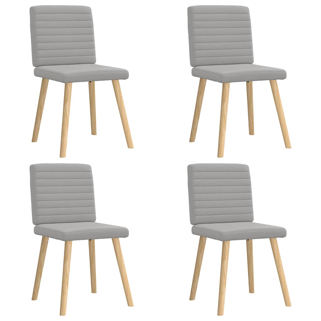 Eetkamerstoelen 4 st stof wolk grijs
