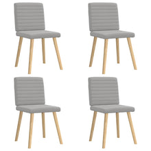 Eetkamerstoelen 4 st stof wolk grijs