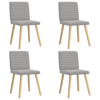 Eetkamerstoelen 4 st stof wolk grijs