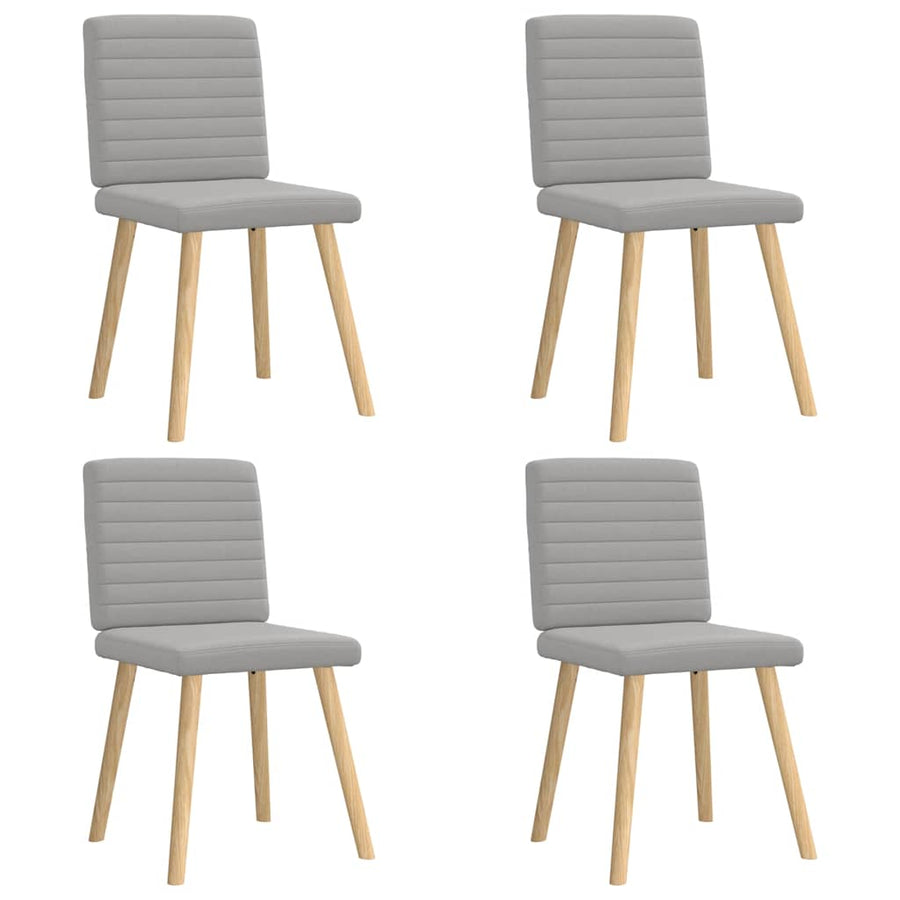 Eetkamerstoelen 4 st stof wolk grijs