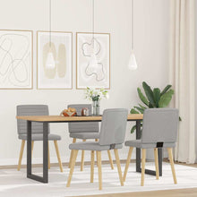 Eetkamerstoelen 4 st stof wolk grijs