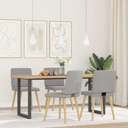 Eetkamerstoelen 4 st stof wolk grijs