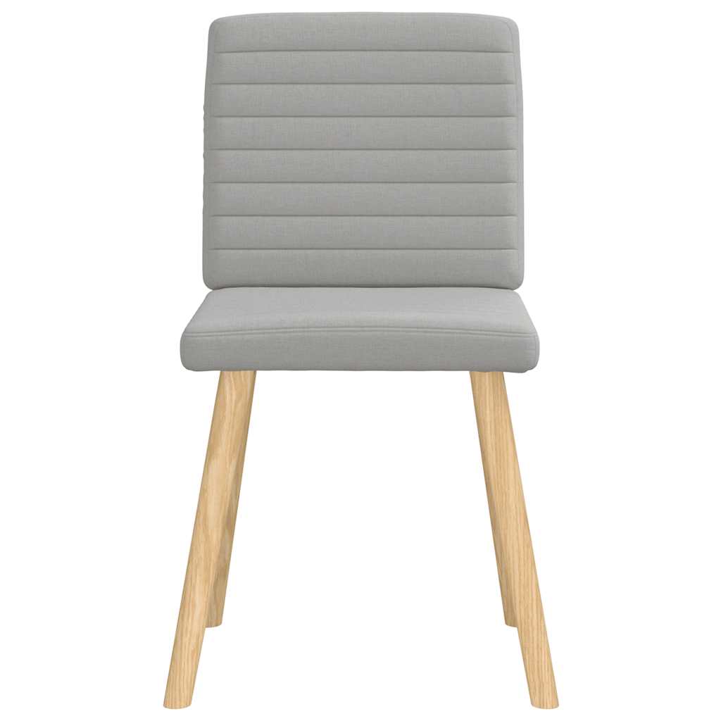 Eetkamerstoelen 4 st stof wolk grijs