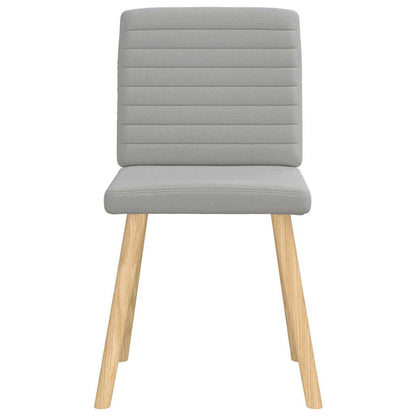 Eetkamerstoelen 4 st stof wolk grijs
