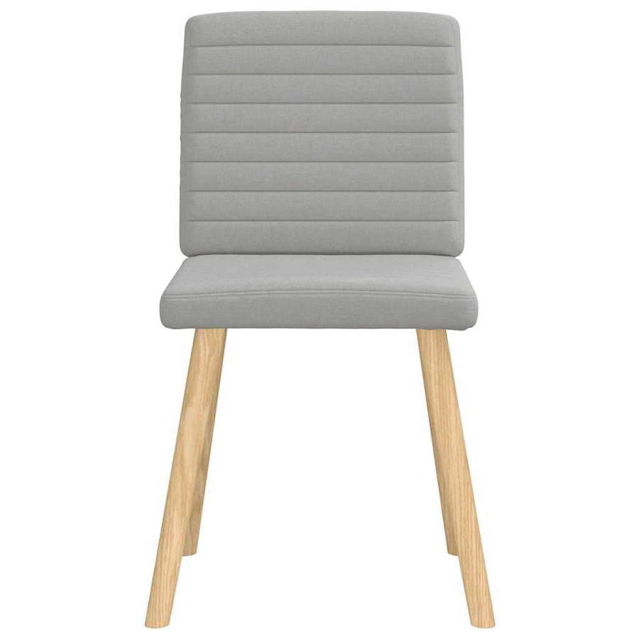 Eetkamerstoelen 4 st stof wolk grijs