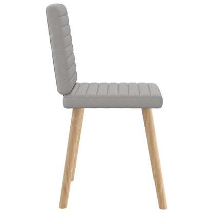 Eetkamerstoelen 4 st stof wolk grijs