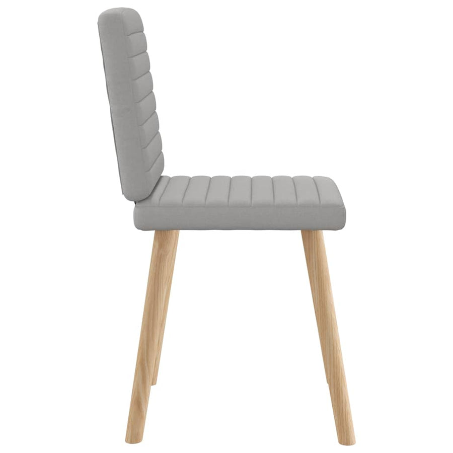 Eetkamerstoelen 4 st stof wolk grijs