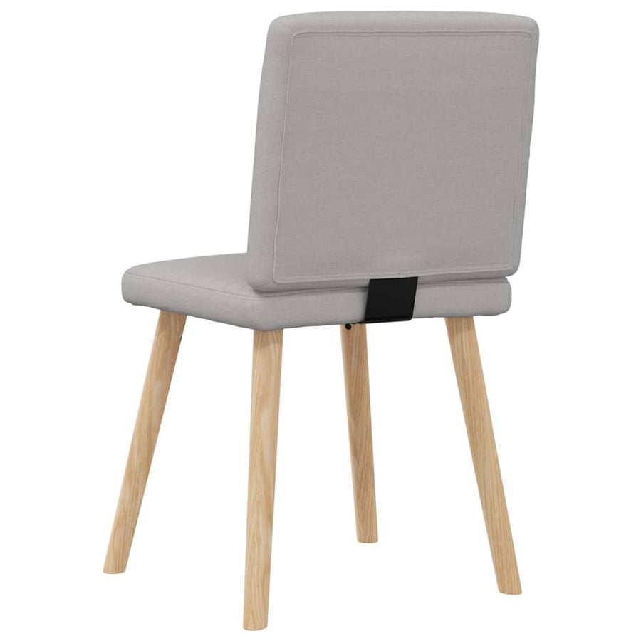 Eetkamerstoelen 4 st stof wolk grijs