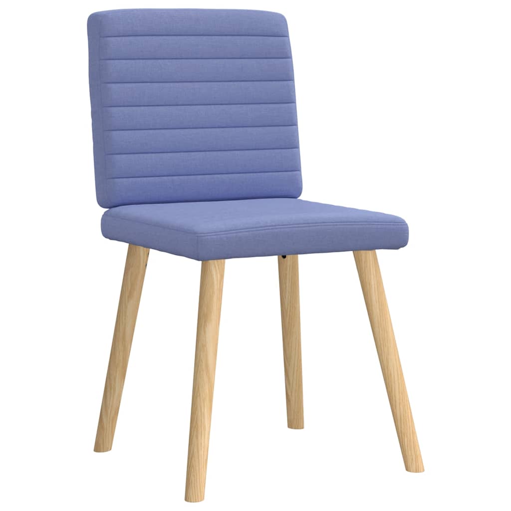 Eetkamerstoelen 4 st stof jeansblauw