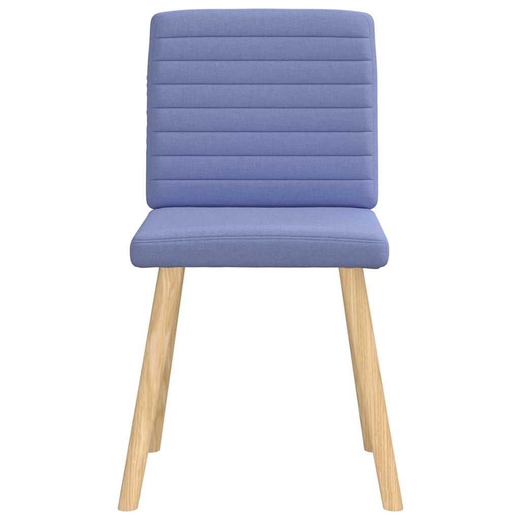 Eetkamerstoelen 4 st stof jeansblauw