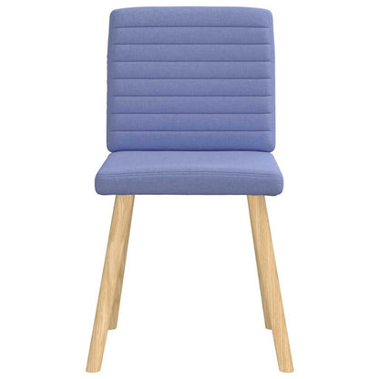Eetkamerstoelen 4 st stof jeansblauw