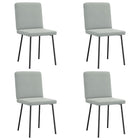 Eetkamerstoelen 4 st fluweel lichtgrijs 45x54x83 cm