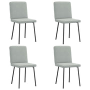 Eetkamerstoelen 4 st fluweel lichtgrijs 45x54x83 cm