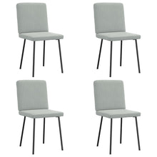 Eetkamerstoelen 4 st fluweel lichtgrijs