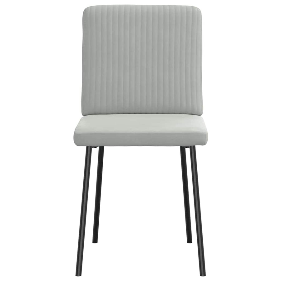 Eetkamerstoelen 4 st fluweel lichtgrijs