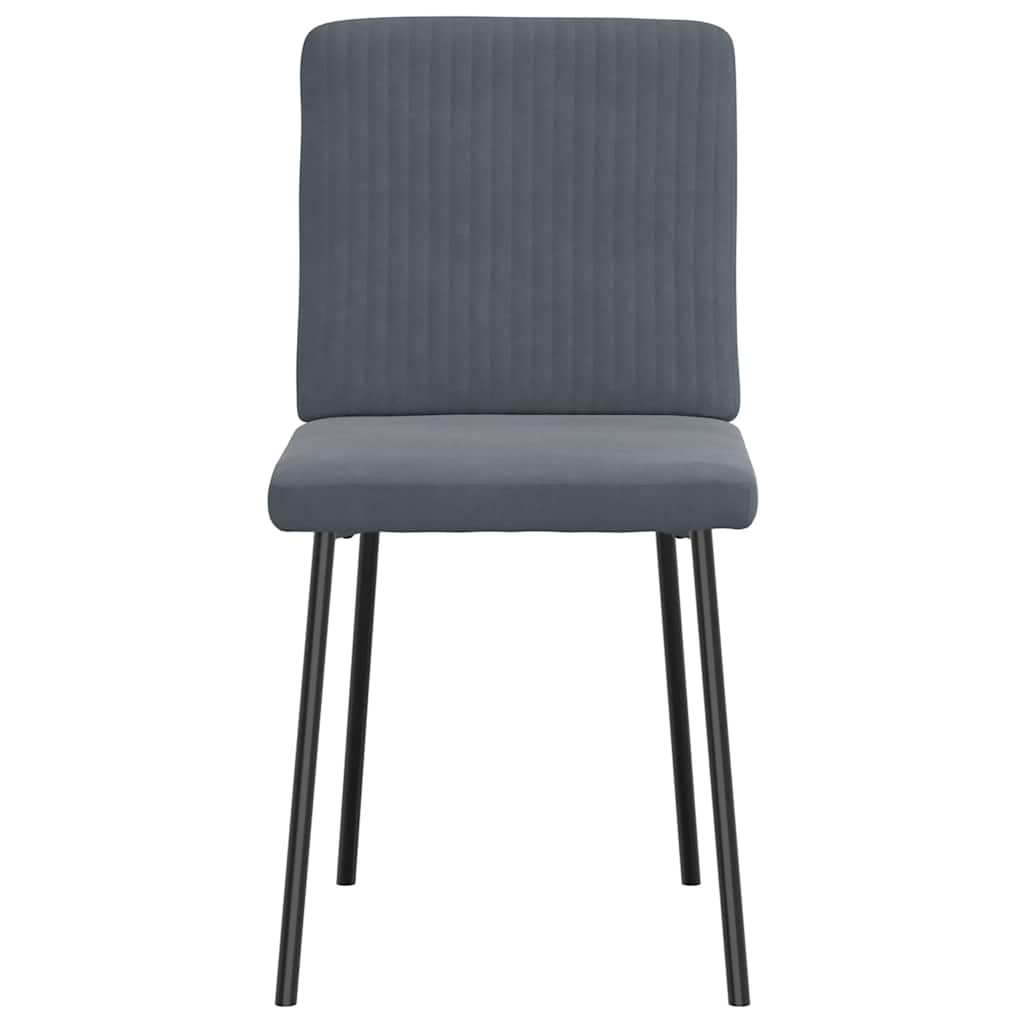 Eetkamerstoelen 4 st fluweel donkergrijs