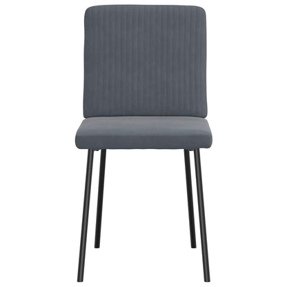Eetkamerstoelen 4 st fluweel donkergrijs