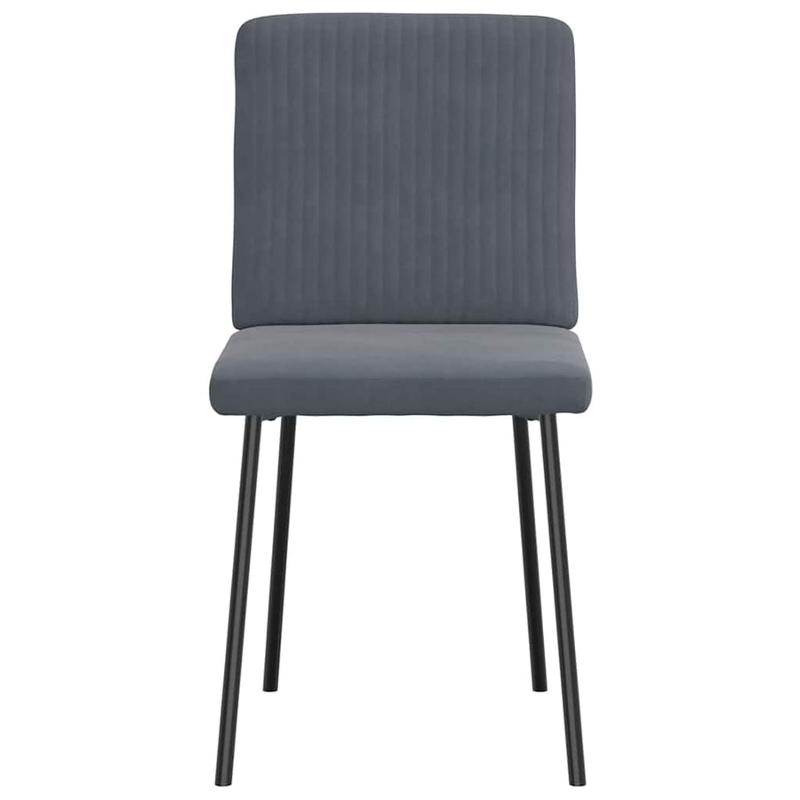 Eetkamerstoelen 4 st fluweel donkergrijs