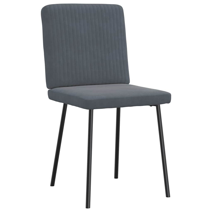 Eetkamerstoelen 4 st fluweel donkergrijs