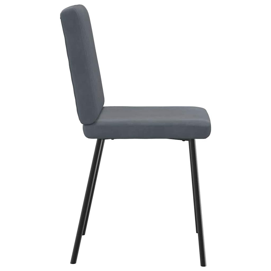 Eetkamerstoelen 4 st fluweel donkergrijs