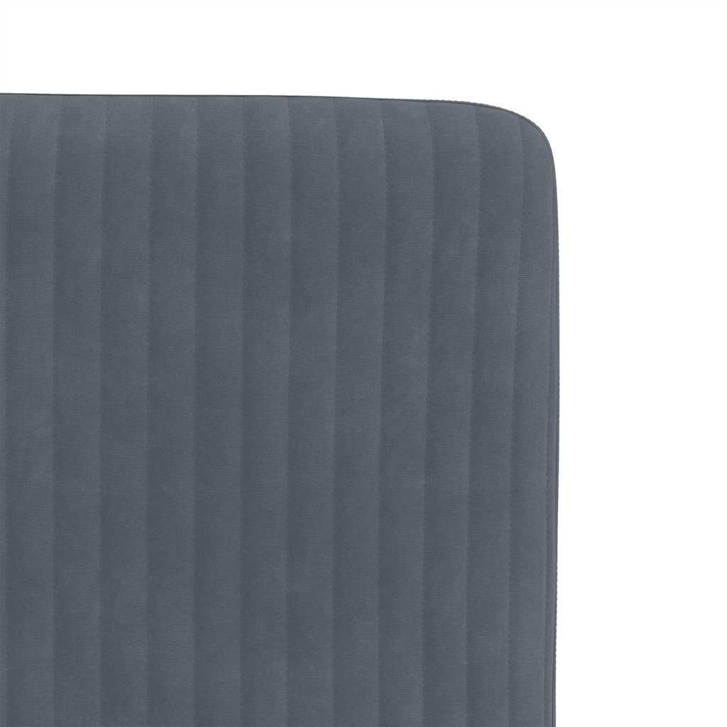 Eetkamerstoelen 4 st fluweel donkergrijs