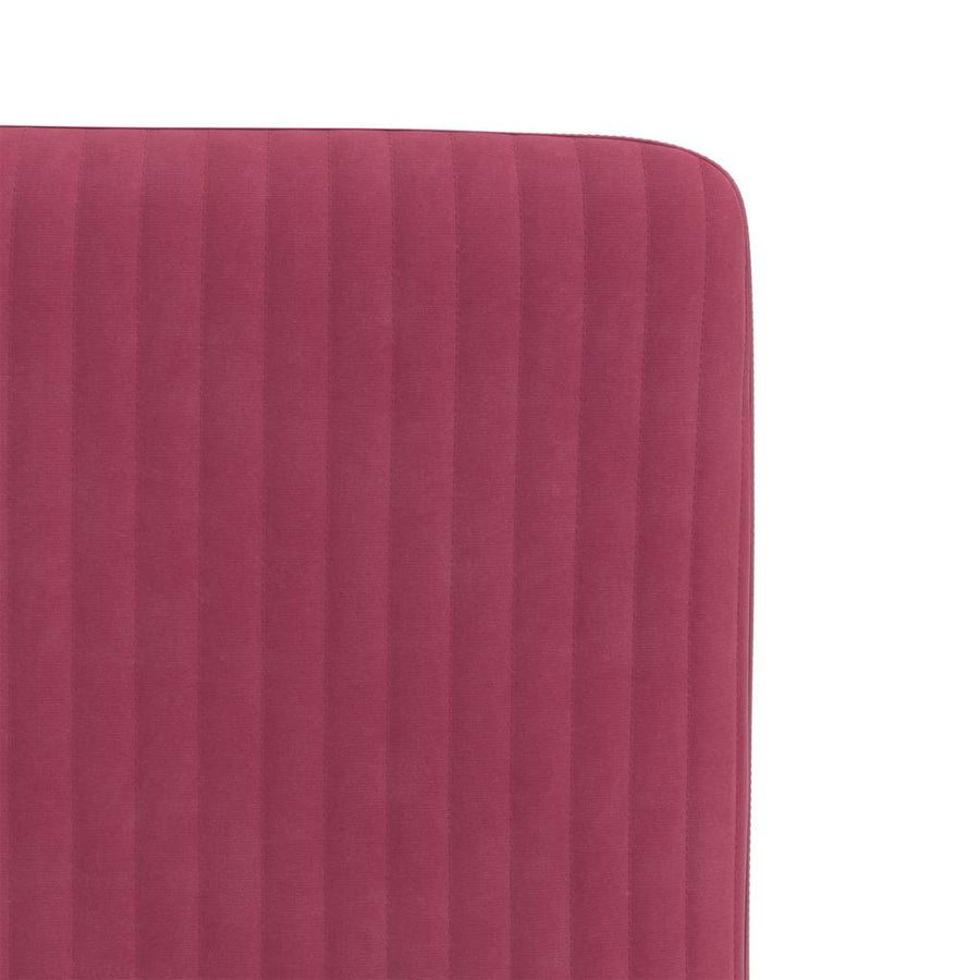Eetkamerstoelen 4 st fluweel wijnrood