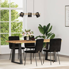 Eetkamerstoelen 4 st fluweel zwart