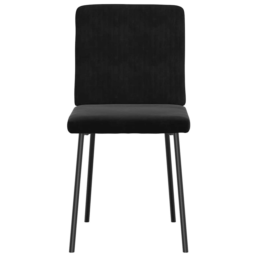 Eetkamerstoelen 4 st fluweel zwart