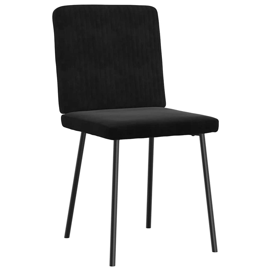Eetkamerstoelen 4 st fluweel zwart