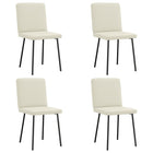 Eetkamerstoelen 4 st fluweel crème 45x54x83 cm