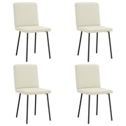 Eetkamerstoelen 4 st fluweel crème 45x54x83 cm
