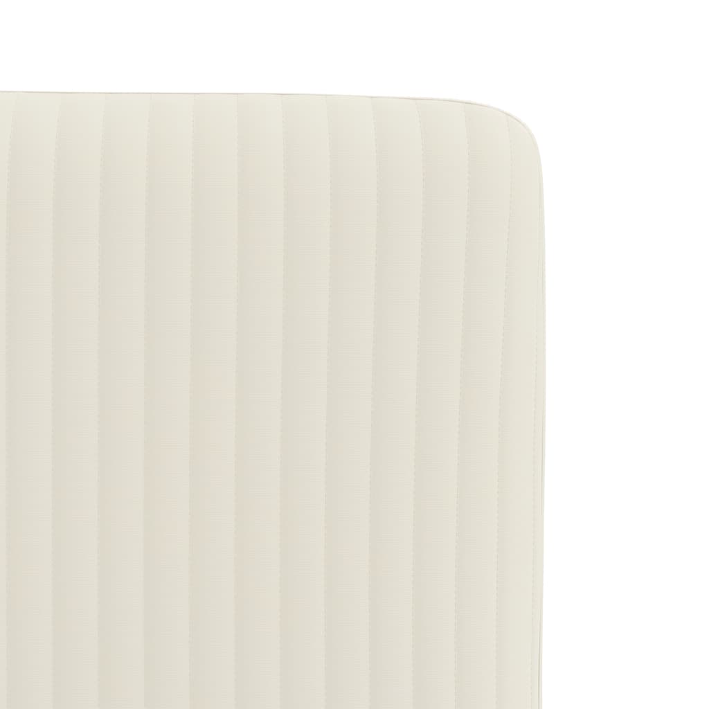 Eetkamerstoelen 4 st fluweel crèmekleurig