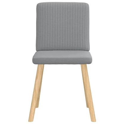 Eetkamerstoelen 4 st stof lichtgrijs