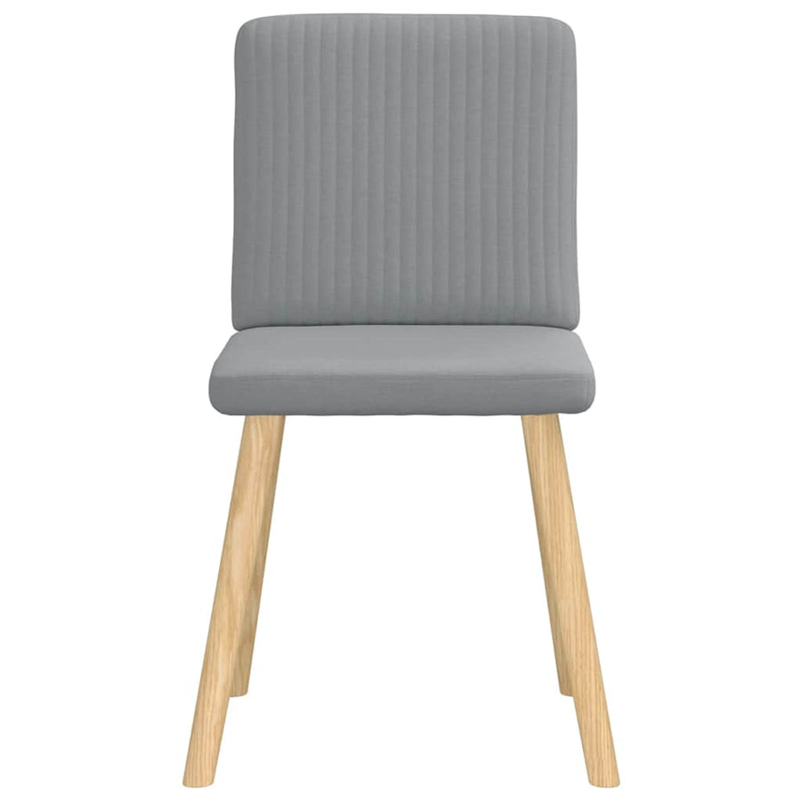 Eetkamerstoelen 4 st stof lichtgrijs