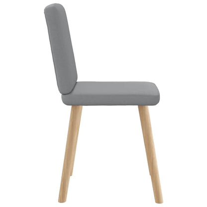 Eetkamerstoelen 4 st stof lichtgrijs
