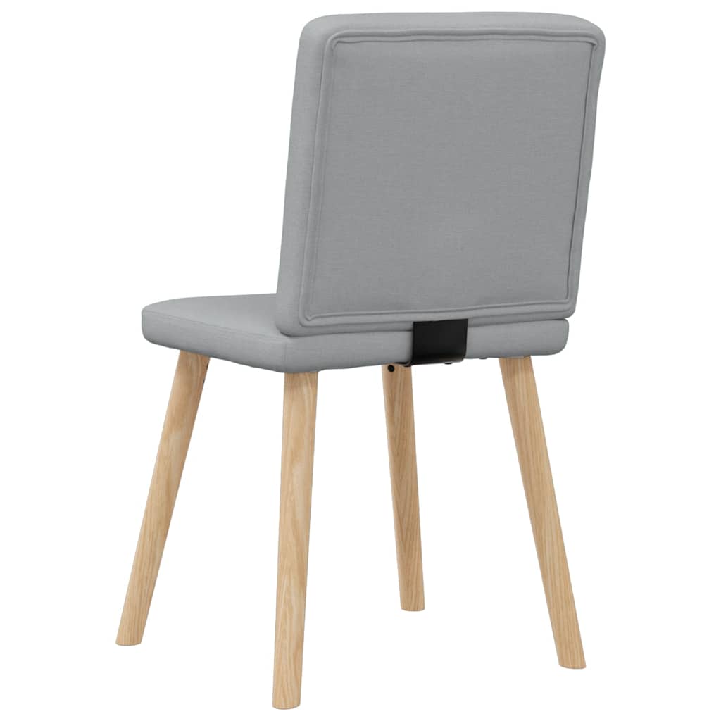 Eetkamerstoelen 4 st stof lichtgrijs