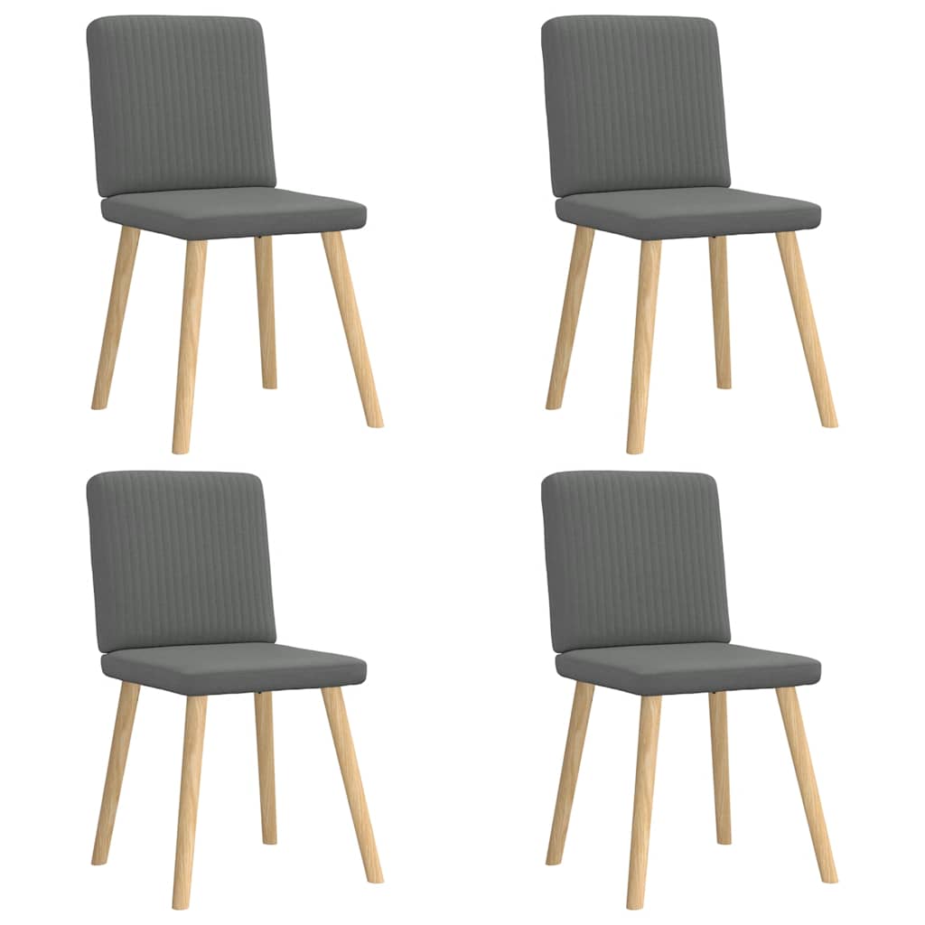 Eetkamerstoelen Stof 4 Donkergrijs